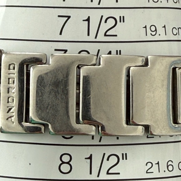 Android USA Vintage Watch Silver Dial Blue Hands Stainless Steel Bracelet - Picture 12 of 12